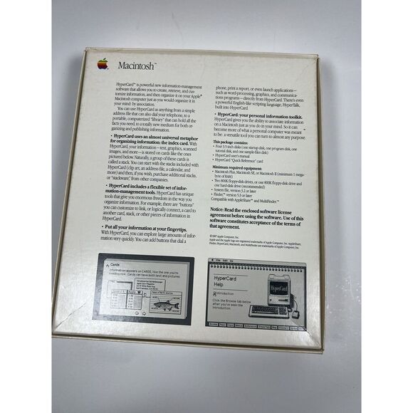 McIntosh Apple HyperCard 1987 COMPLETE - Picture 4 of 16